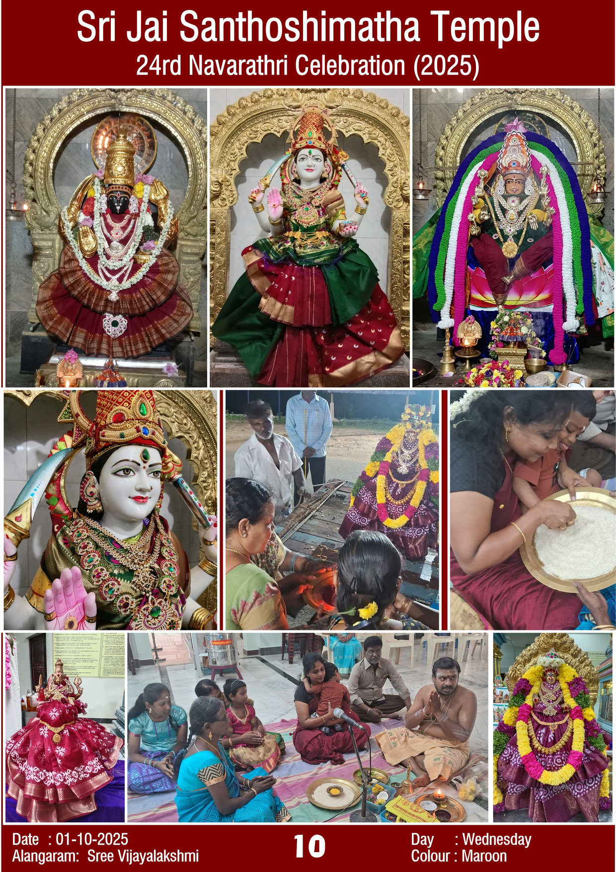 Santhoshimatha Temple - Navarathri - 2025-09-29 - Light Green